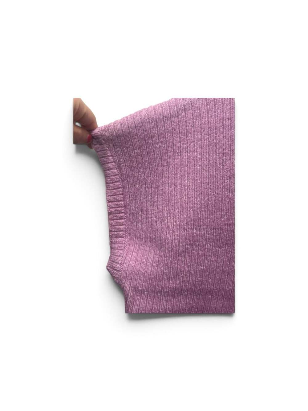 NWOT Zenana Mock Neck Short Sleeve Sweater Dress with Pocket in Lavender - Picture 4 of 5